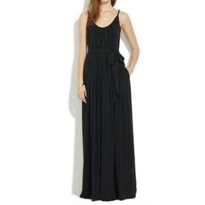 Madewell Black Strap Maxi Long Dress W Belt Size 4